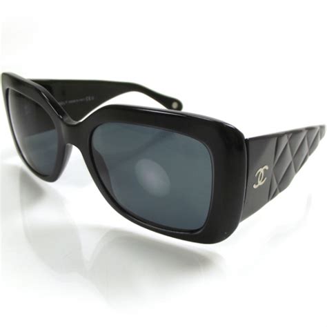 CHANEL Quilted Sunglasses 5019 Black 19730 